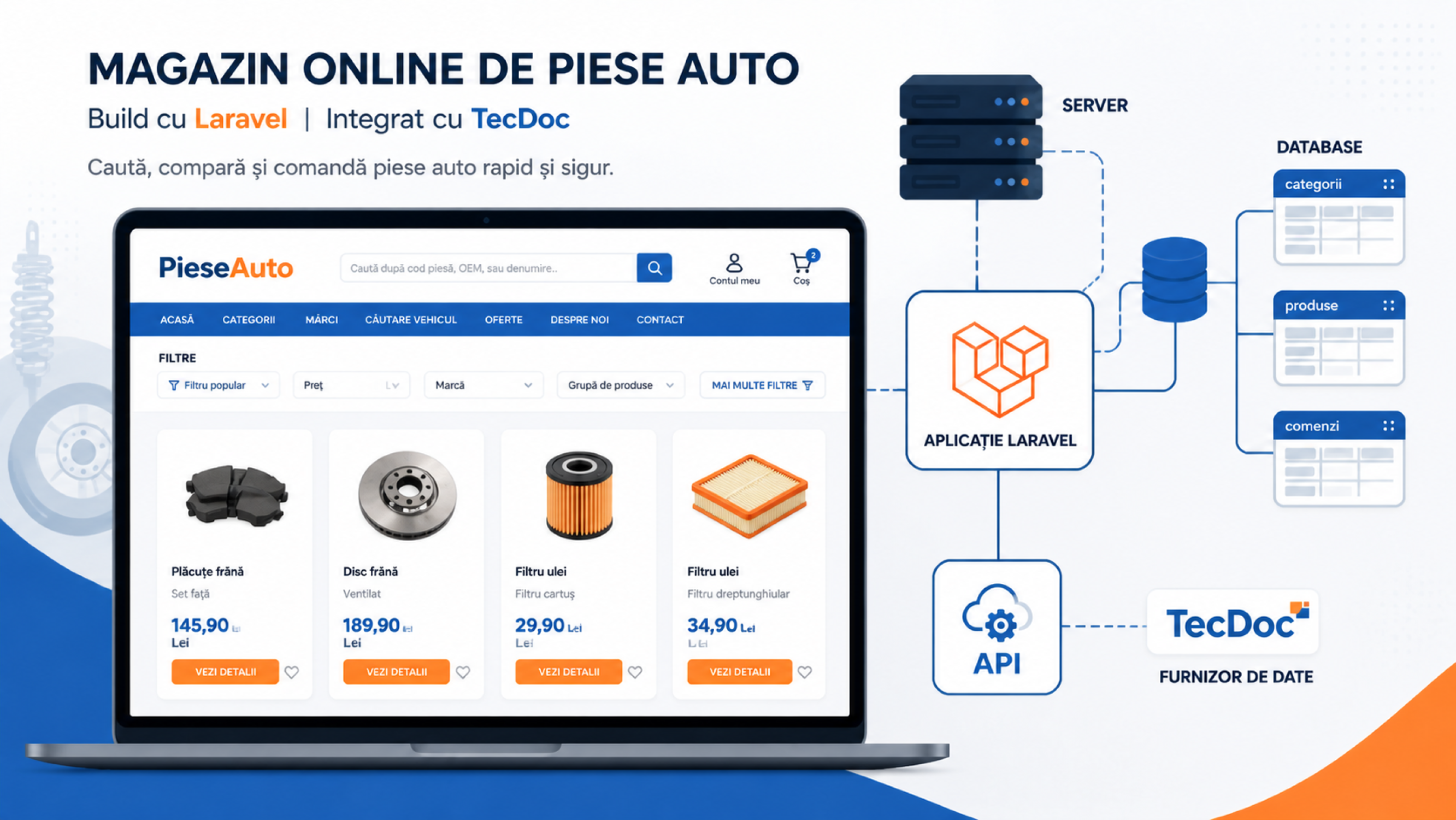 Laravel pentru magazine de piese auto: arhitectura unui proiect scalabil cu TecDoc