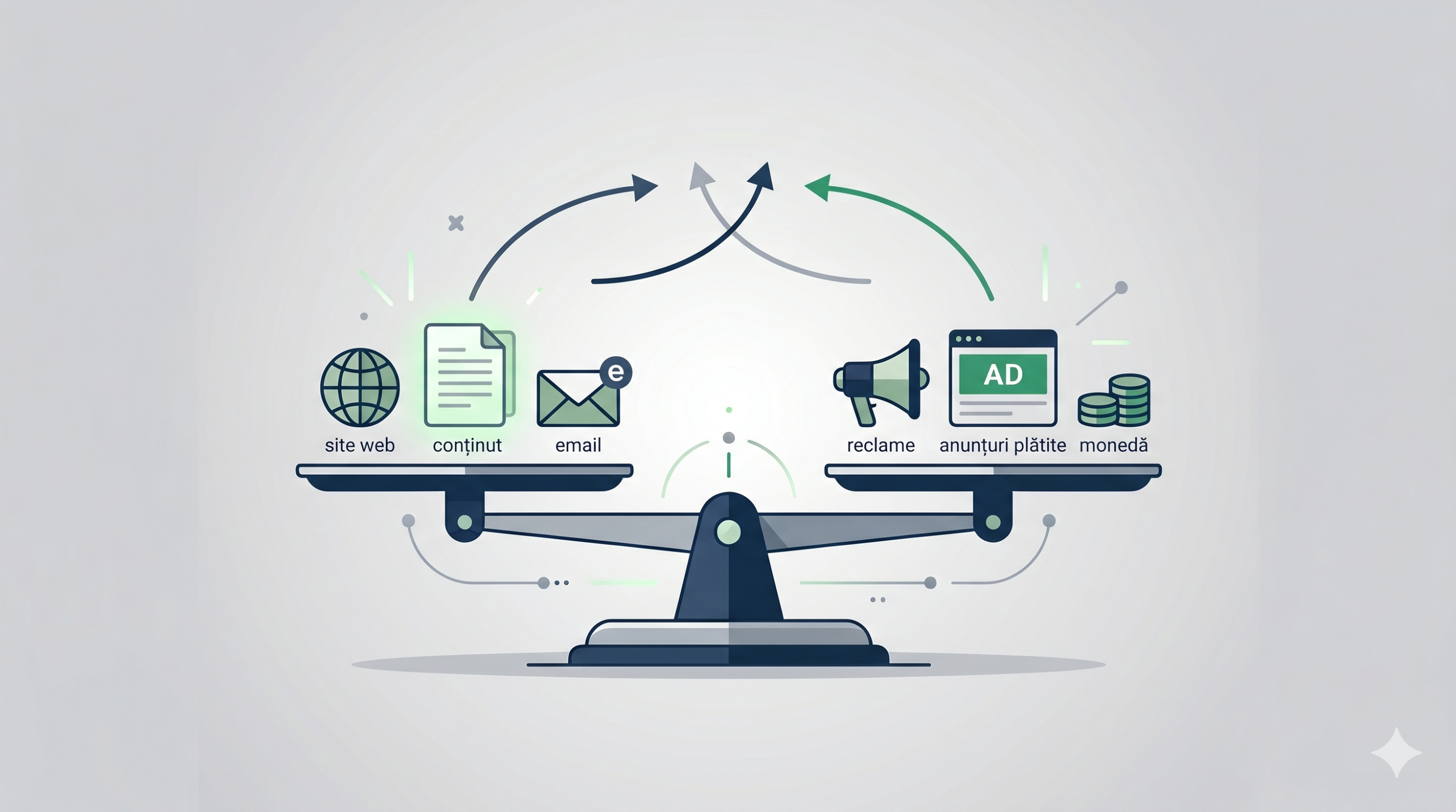Strategie marketing online: active proprii vs canale plătite
