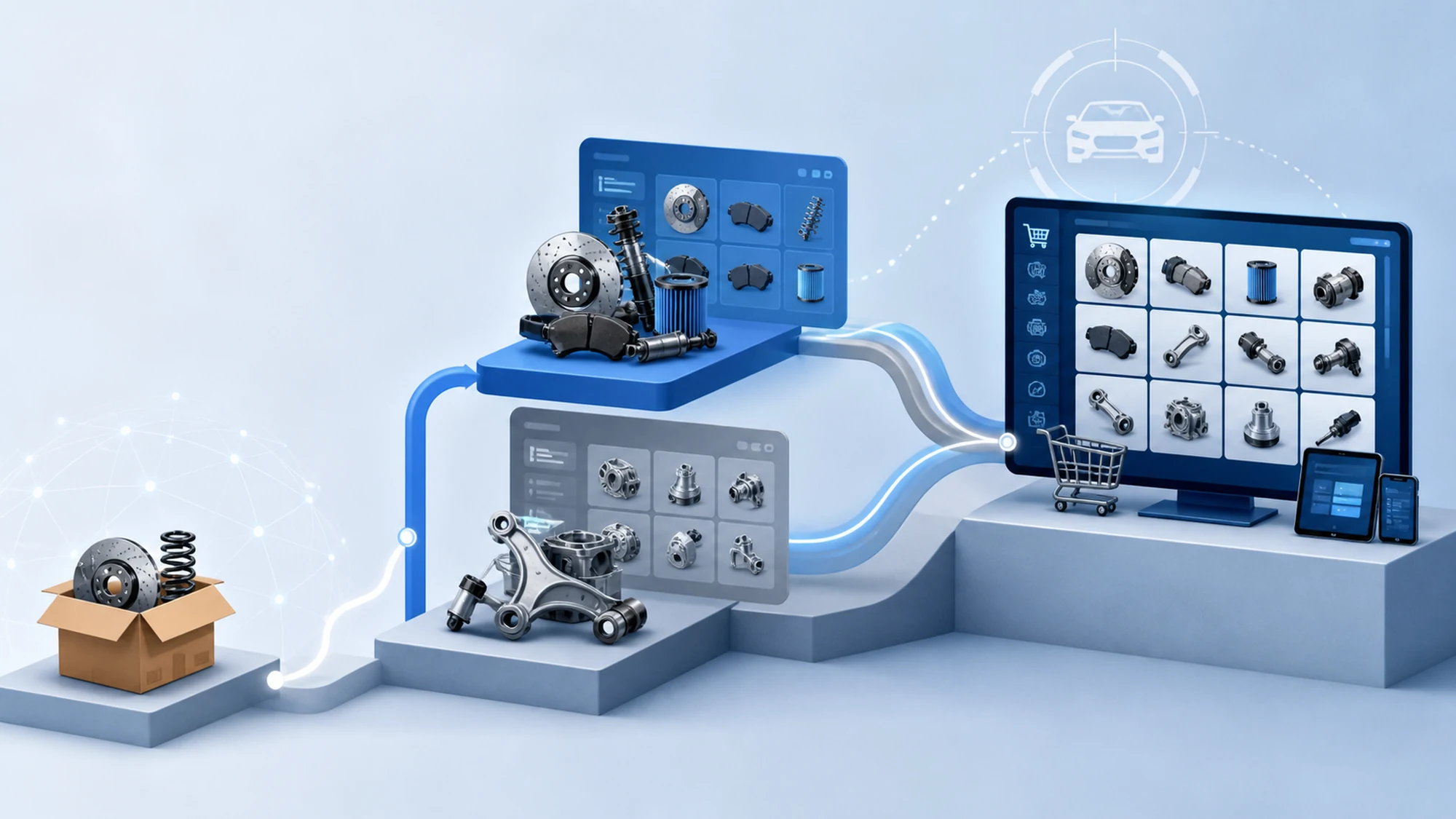 How Online Auto Parts Stores Evolve from an Aftermarket Catalog to a Complete OE + Aftermarket Catalog with YQ Service and TecDoc