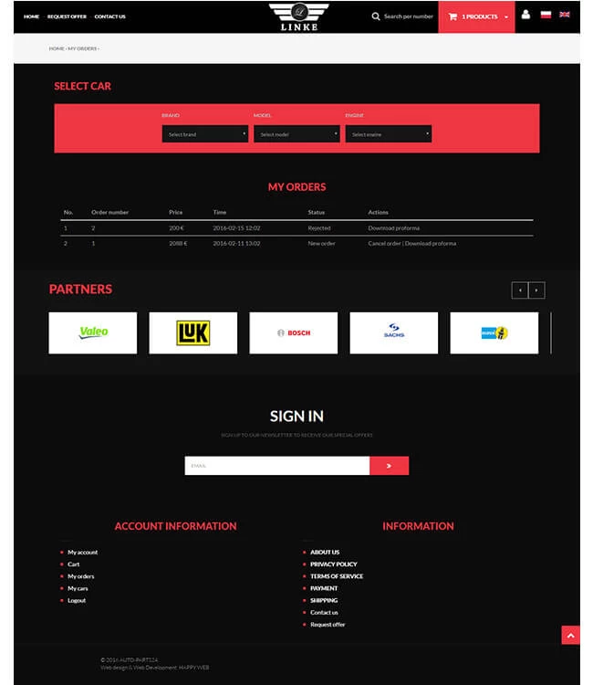 AutoParts24 - 1st version