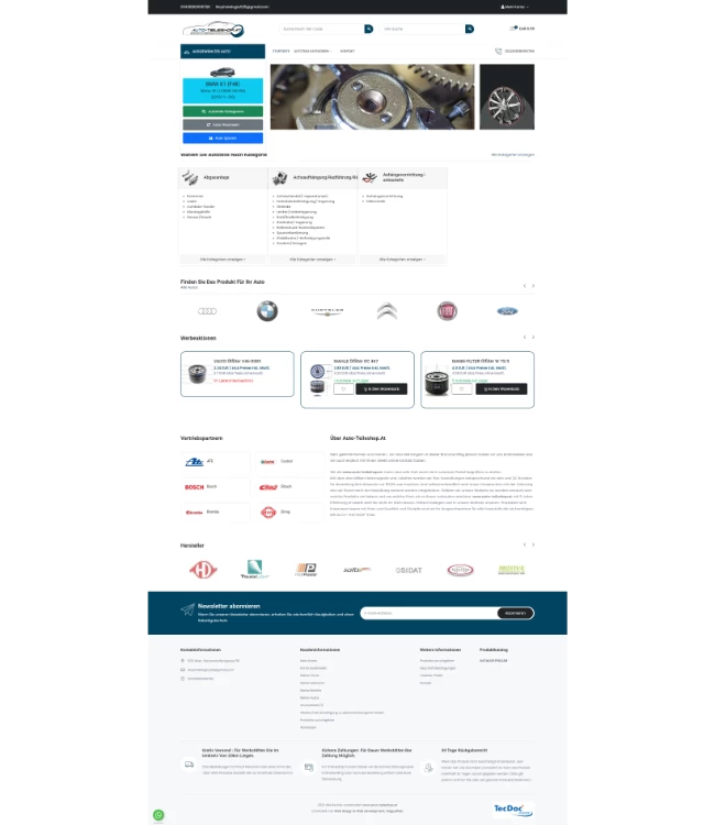 Magazin online piese auto cu licenta TecDoc - auto-teileshop.at
