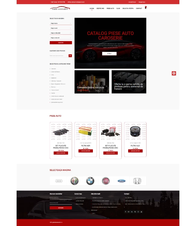 Magazin online de piese auto aftermarket (TecDoc) - www.globalautomarket.ro/