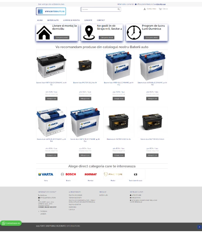 Online Store (shop) - bateriiauto.ro