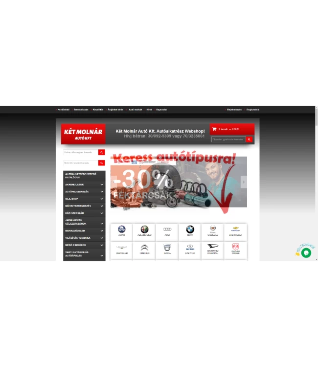 Magazin online de piese auto cu licenta TecDoc - ketmolnarauto.hu