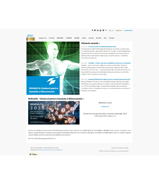 Presentation website for cluster - rohealth.ro