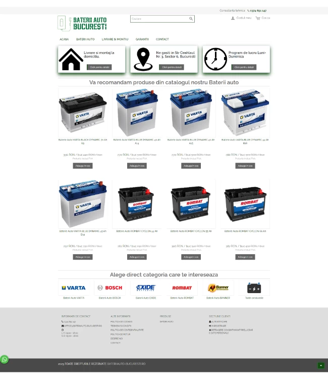 Magazin online - bateriiauto-bucuresti.ro