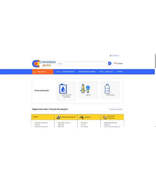 Magazin online de piese auto cu licenta TecDoc - camaradauto.ro